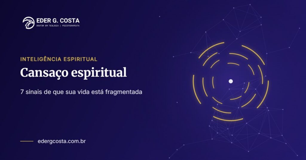 Círculos fragmentados simbolizando o cansaço espiritual e a vida dividida