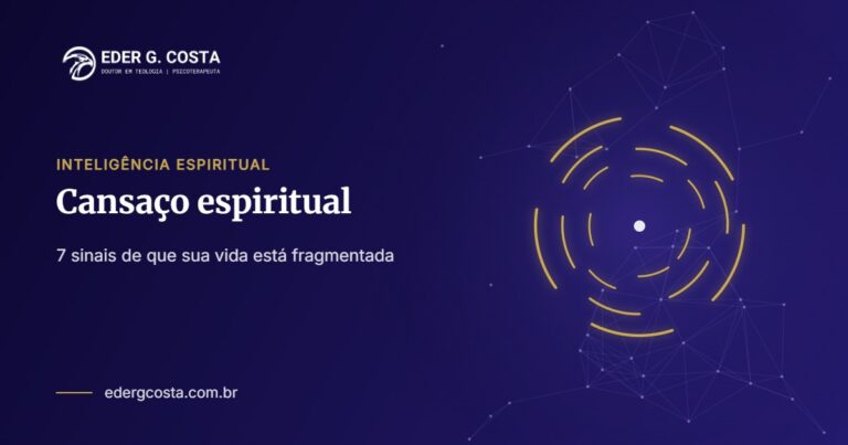 Círculos fragmentados simbolizando o cansaço espiritual e a vida dividida