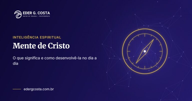 Bússola dourada simbolizando a mente de Cristo orientando pensamentos e decisões